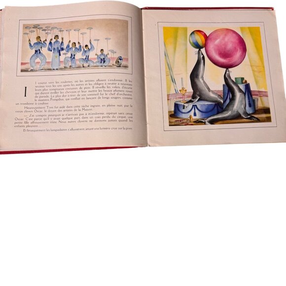 Guy Des Cars Toni Roi Du Cirque FRENCH France 1944 Illustrated Childrens Book HC - Picture 11 of 16